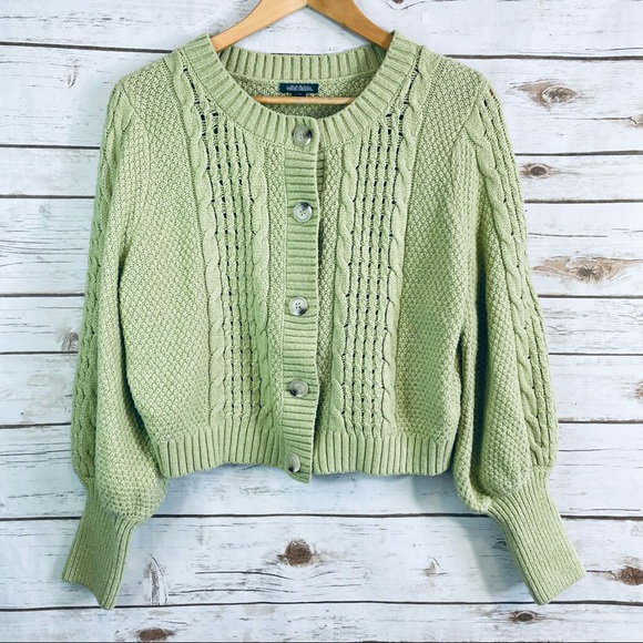 Wild Fable Green Sweater Cardigan 